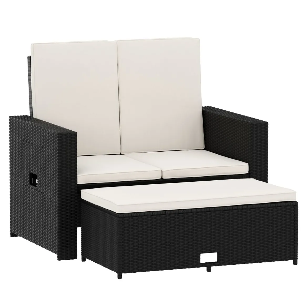 Gartenmöbel Set TAMPA schwarz/beige