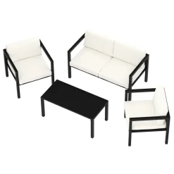 Gartenmöbel Set TAVIRA beige/anthrazit