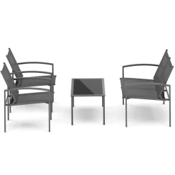Gartenmöbel Set WEGGIS schwarz