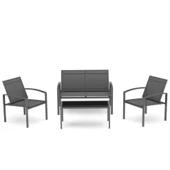 Gartenmöbel Set WEGGIS schwarz