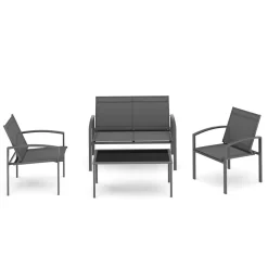 Gartenmöbel Set WEGGIS schwarz