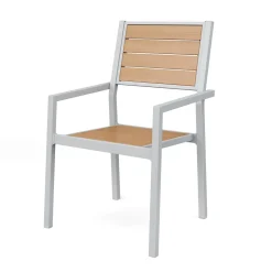 Gartenmöbel Set ZILO 2 Stühle + 2 Bänke braun