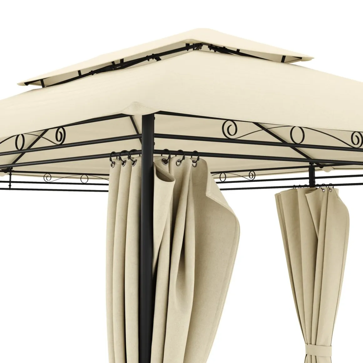 Gartenpavillon AMALIE 4 x 3 m beige