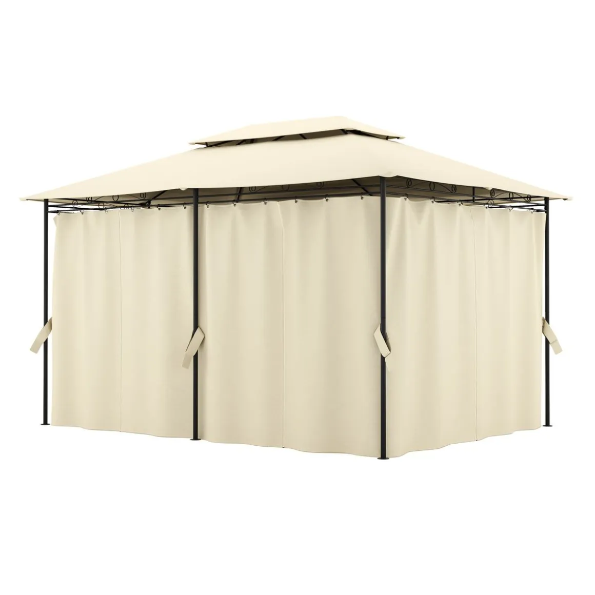 Gartenpavillon AMALIE 4 x 3 m beige