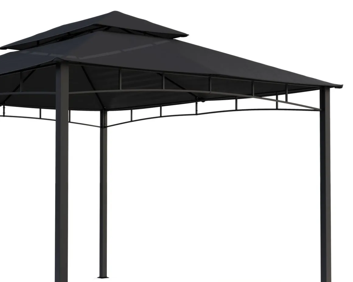 Gartenpavillon GAZ 4 x 3 m anthrazit