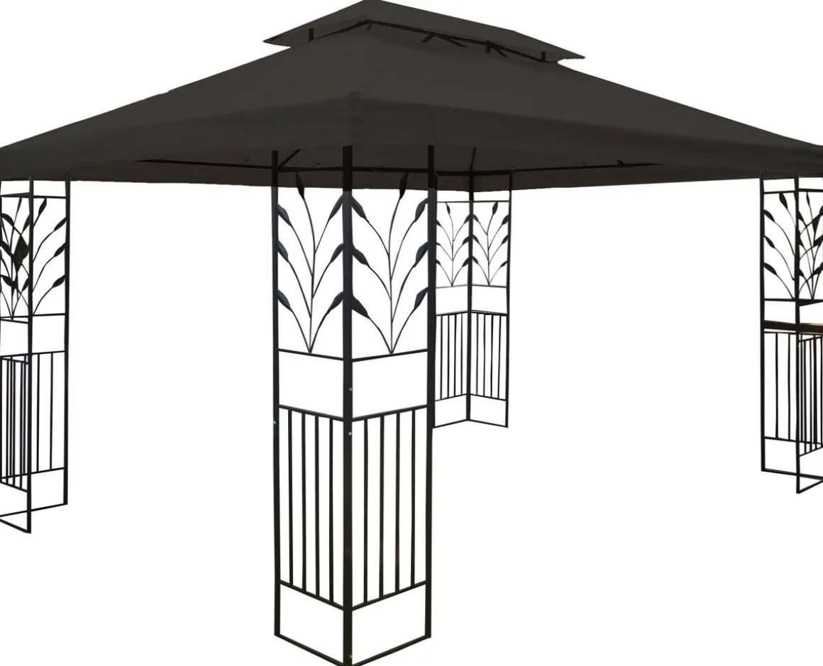 Gartenpavillon LAVEN 4 x 3 m anthrazit