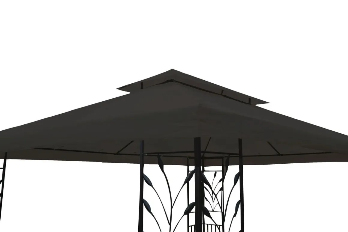 Gartenpavillon LAVEN 4 x 3 m anthrazit