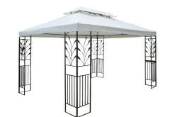 Gartenpavillon LAVEN 4 x 3 m beige