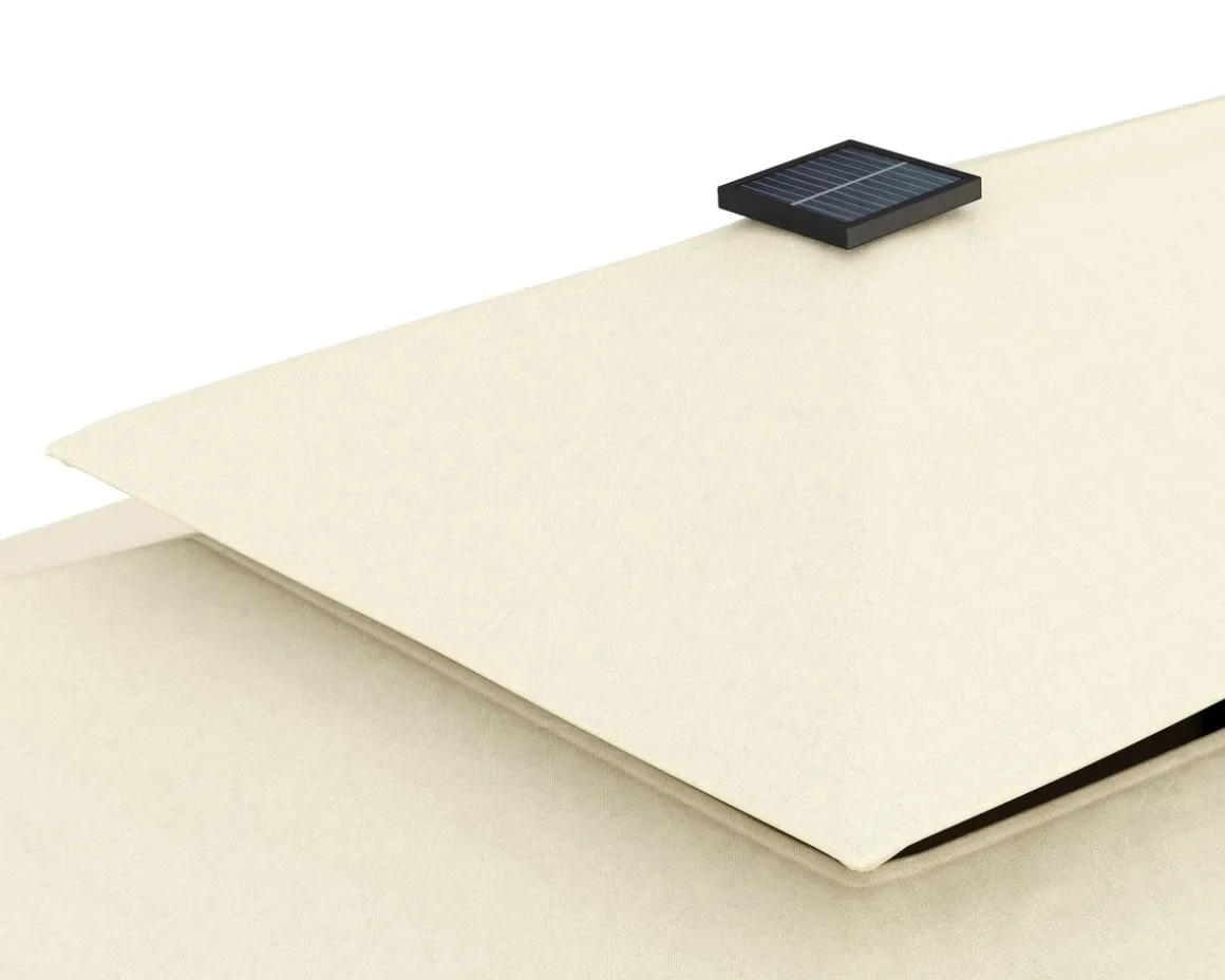 Gartenpavillon LED ROYAL 4 x 3 m beige