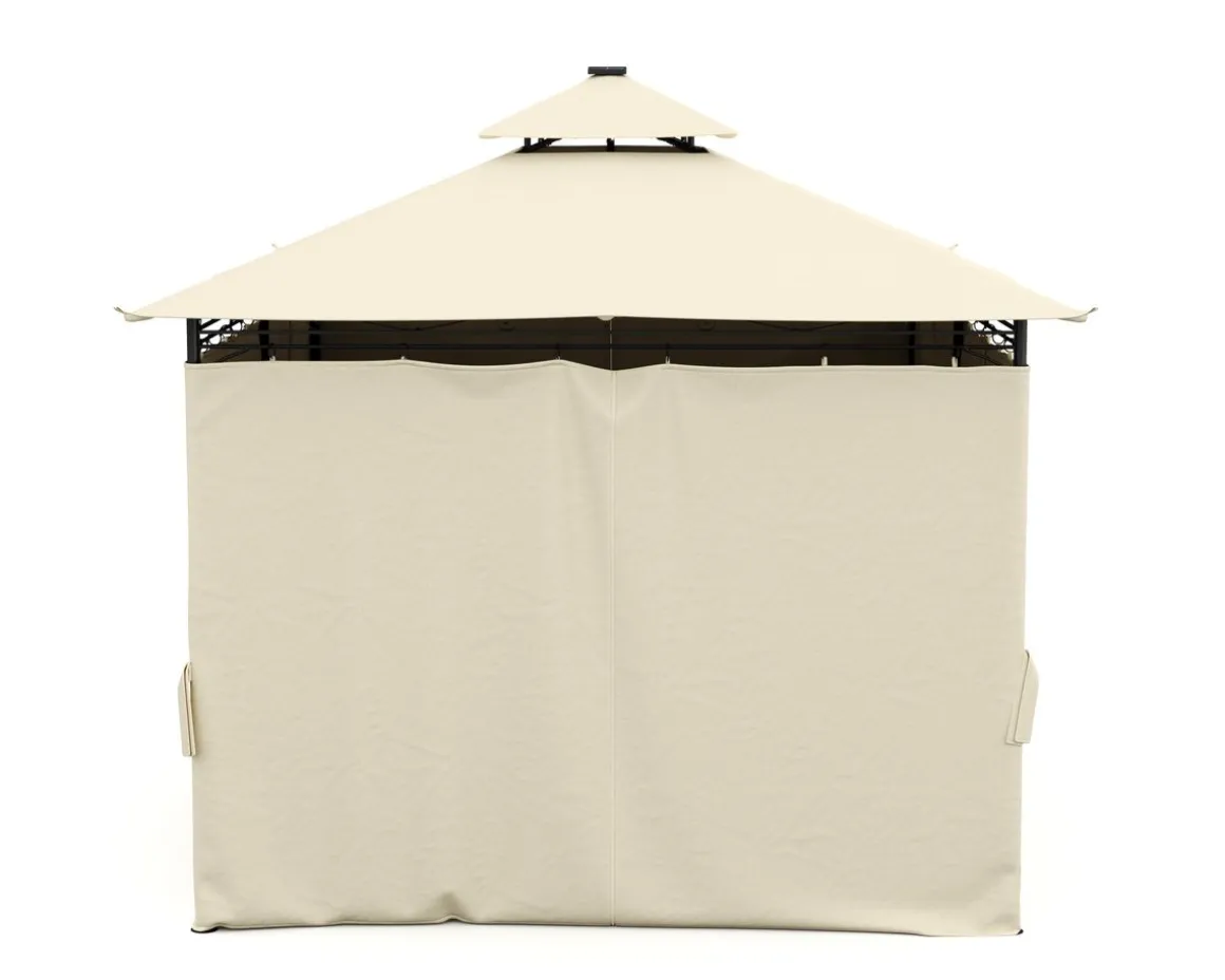 Gartenpavillon LED ROYAL 4 x 3 m beige