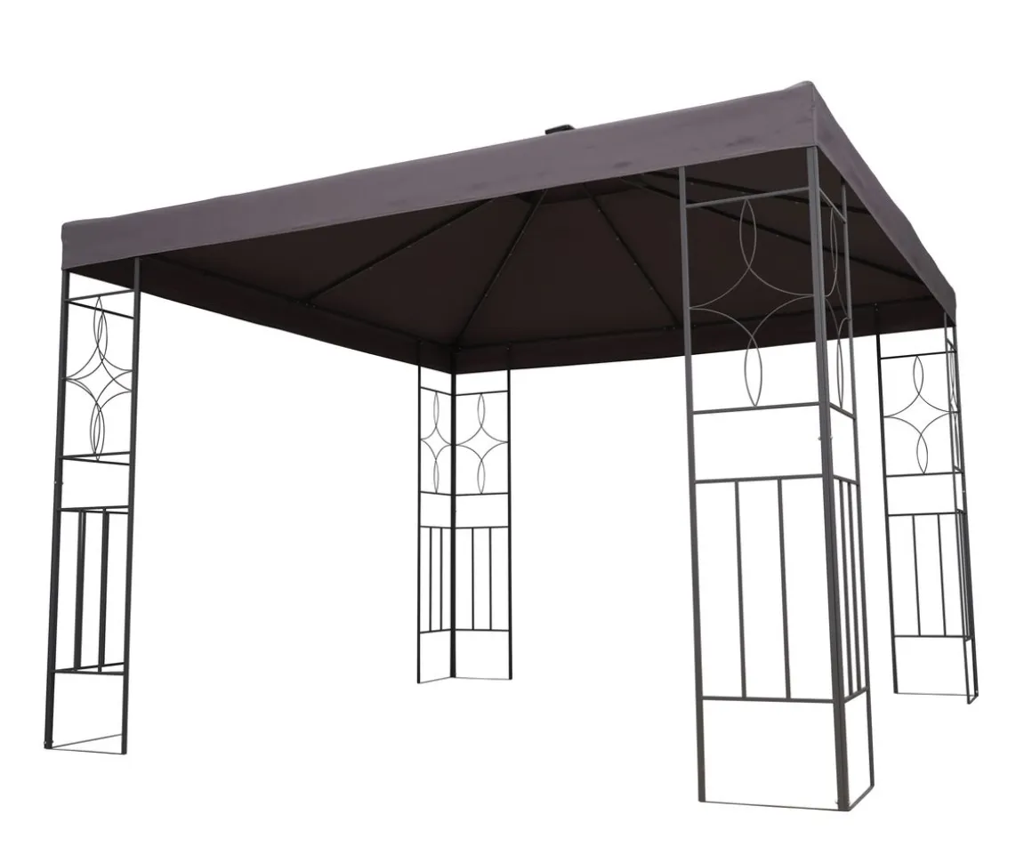 Gartenpavillon LED SUNSET 3 x 3 m anthrazit