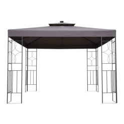 Gartenpavillon LED SUNSET 3 x 3 m anthrazit