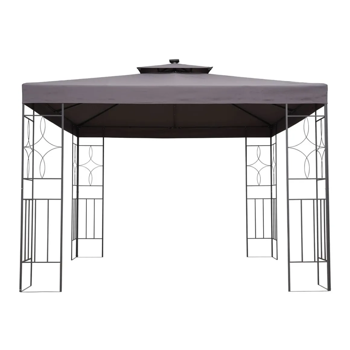 Gartenpavillon LED SUNSET 3 x 3 m anthrazit
