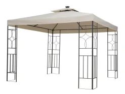 Gartenpavillon LED SUNSET 3 x 3 m beige