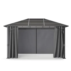 Gartenpavillon PRINCE 4 x 3 m grau