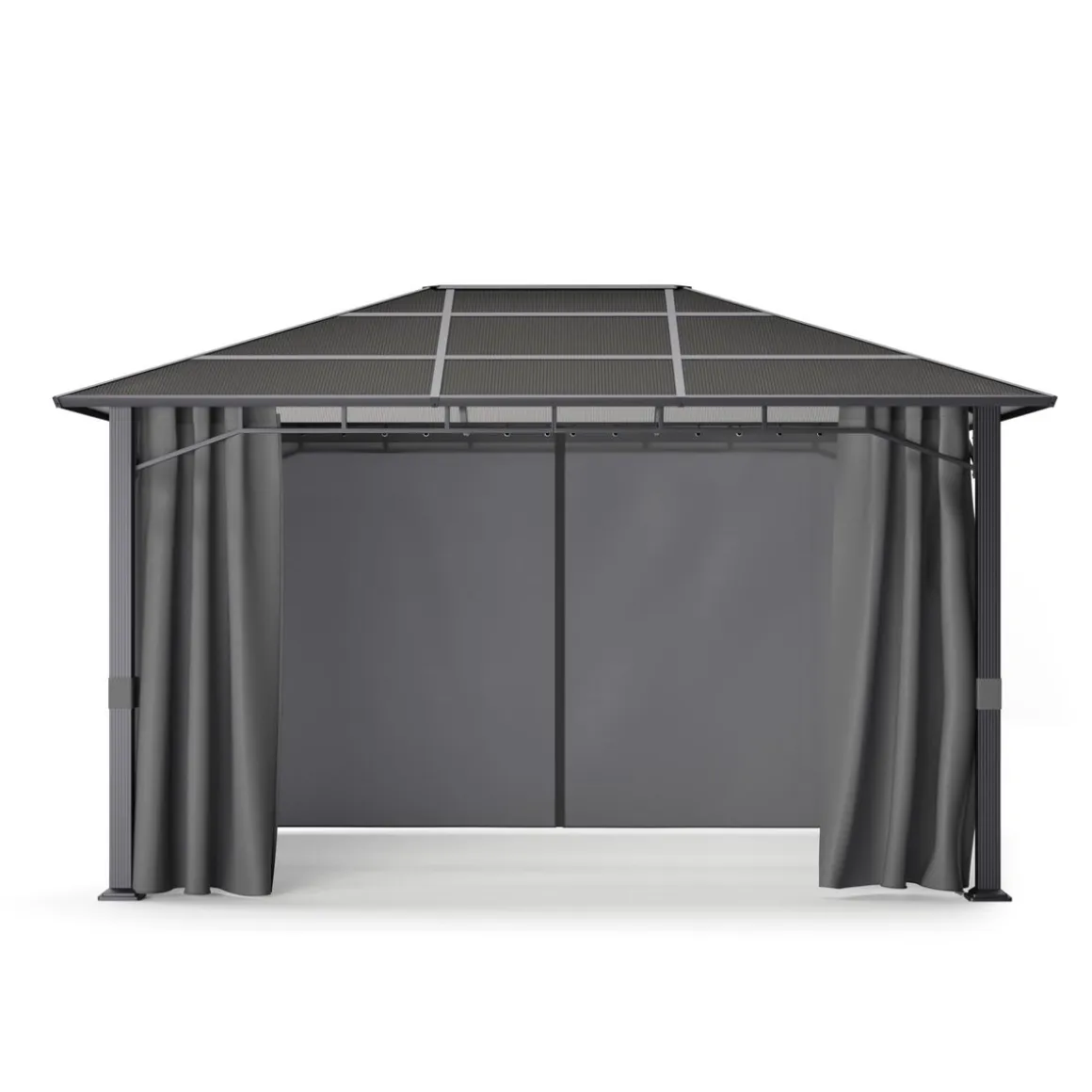 Gartenpavillon PRINCE 4 x 3 m grau