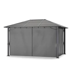 Gartenpavillon PRINCE 4 x 3 m grau