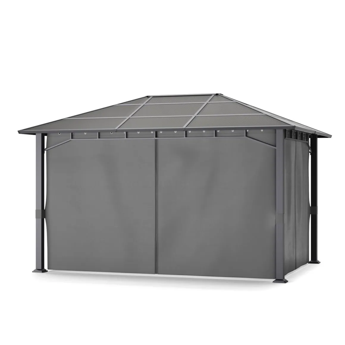 Gartenpavillon PRINCE 4 x 3 m grau