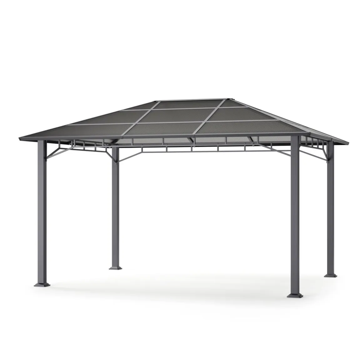 Gartenpavillon PRINCE 4 x 3 m grau