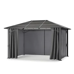 Gartenpavillon PRINCE 4 x 3 m grau