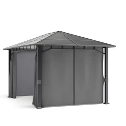 Gartenpavillon PRINCE 4 x 3 m grau