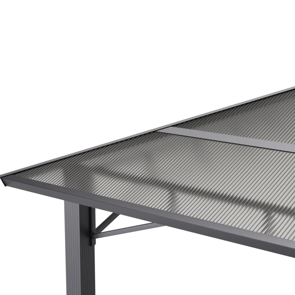 Gartenpavillon PRINCE 4 x 3 m grau