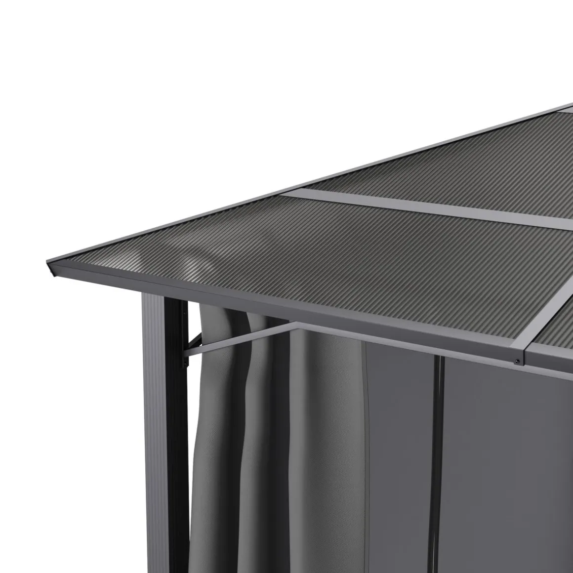 Gartenpavillon PRINCE 4 x 3 m grau