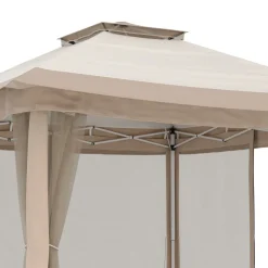 Gartenpavillon REASOL 3 x 3 m beige