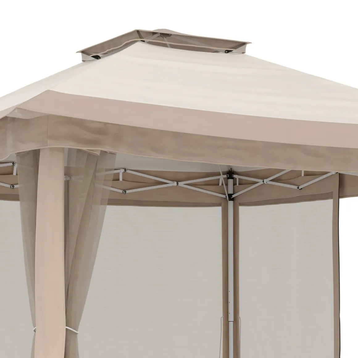 Gartenpavillon REASOL 3 x 3 m beige