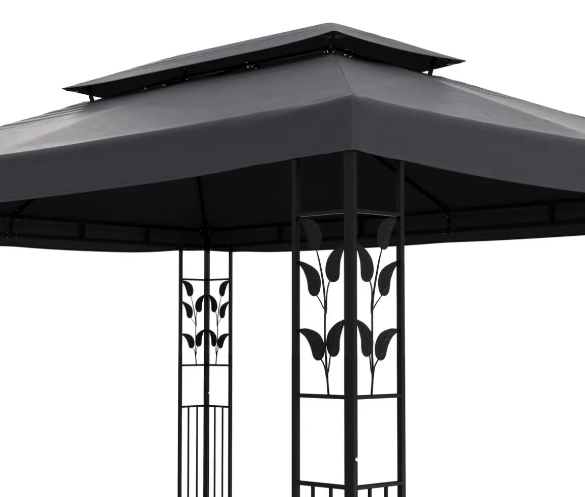 Gartenpavillon ZEN 4 x 3 m anthrazit