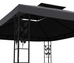 Gartenpavillon ZEN 4 x 3 m anthrazit