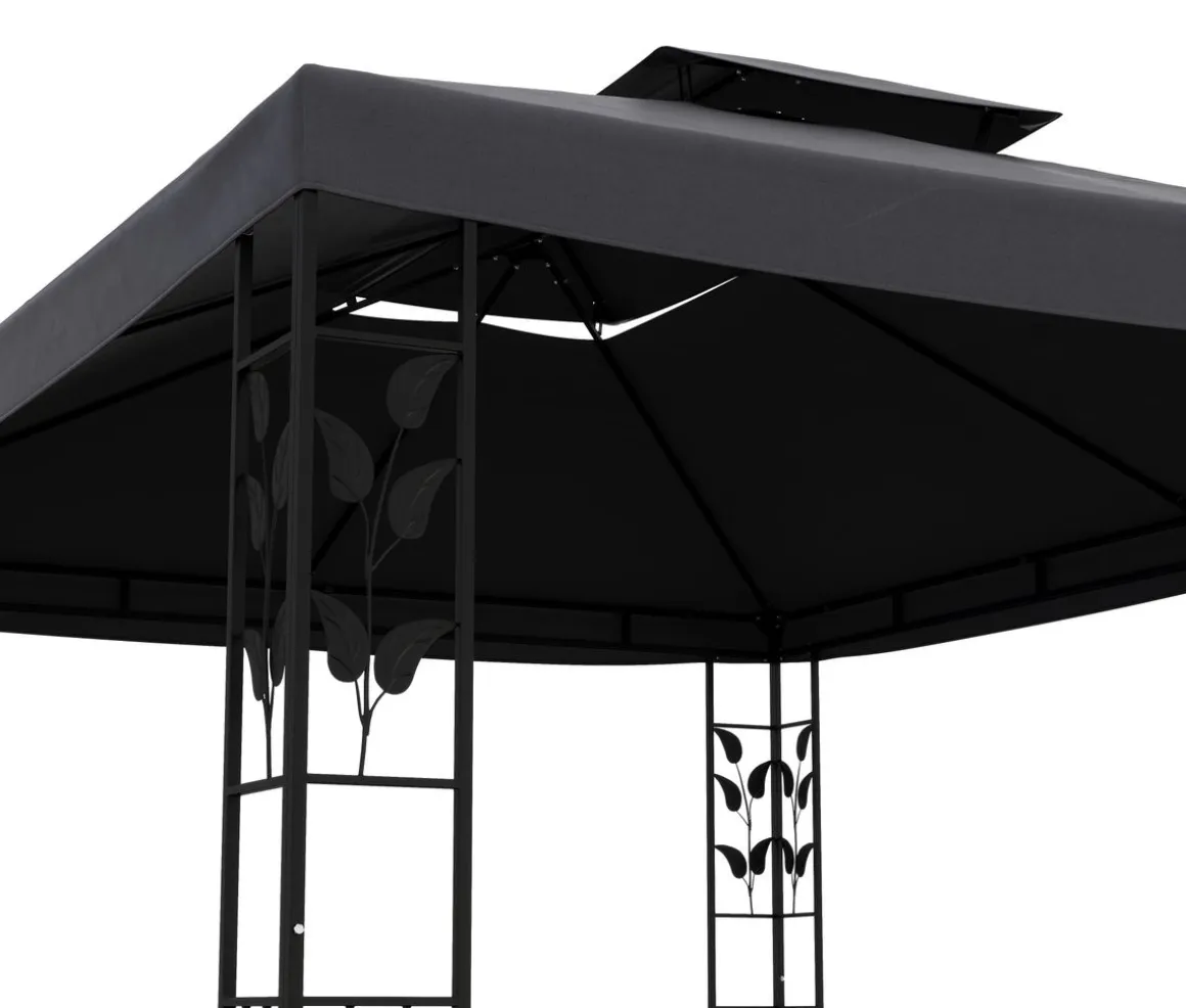 Gartenpavillon ZEN 4 x 3 m anthrazit
