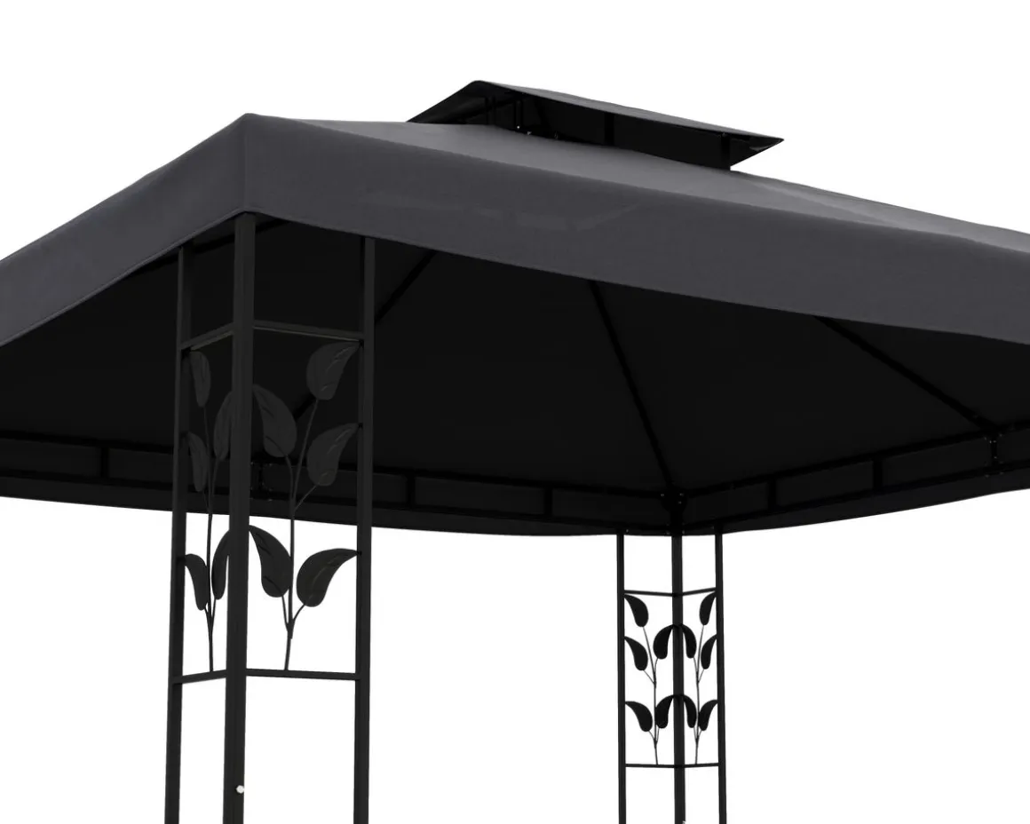 Gartenpavillon ZEN 3 x 3 m anthrazit