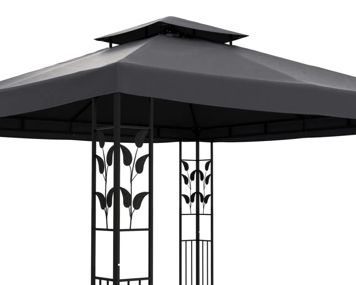 Gartenpavillon ZEN 3 x 3 m anthrazit