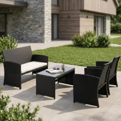 Gartenset DAVAO schwarz