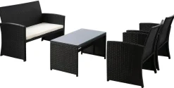 Gartenset DAVAO schwarz