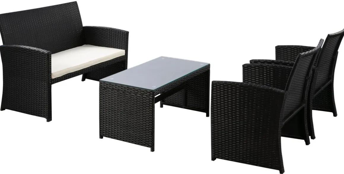 Gartenset DAVAO schwarz