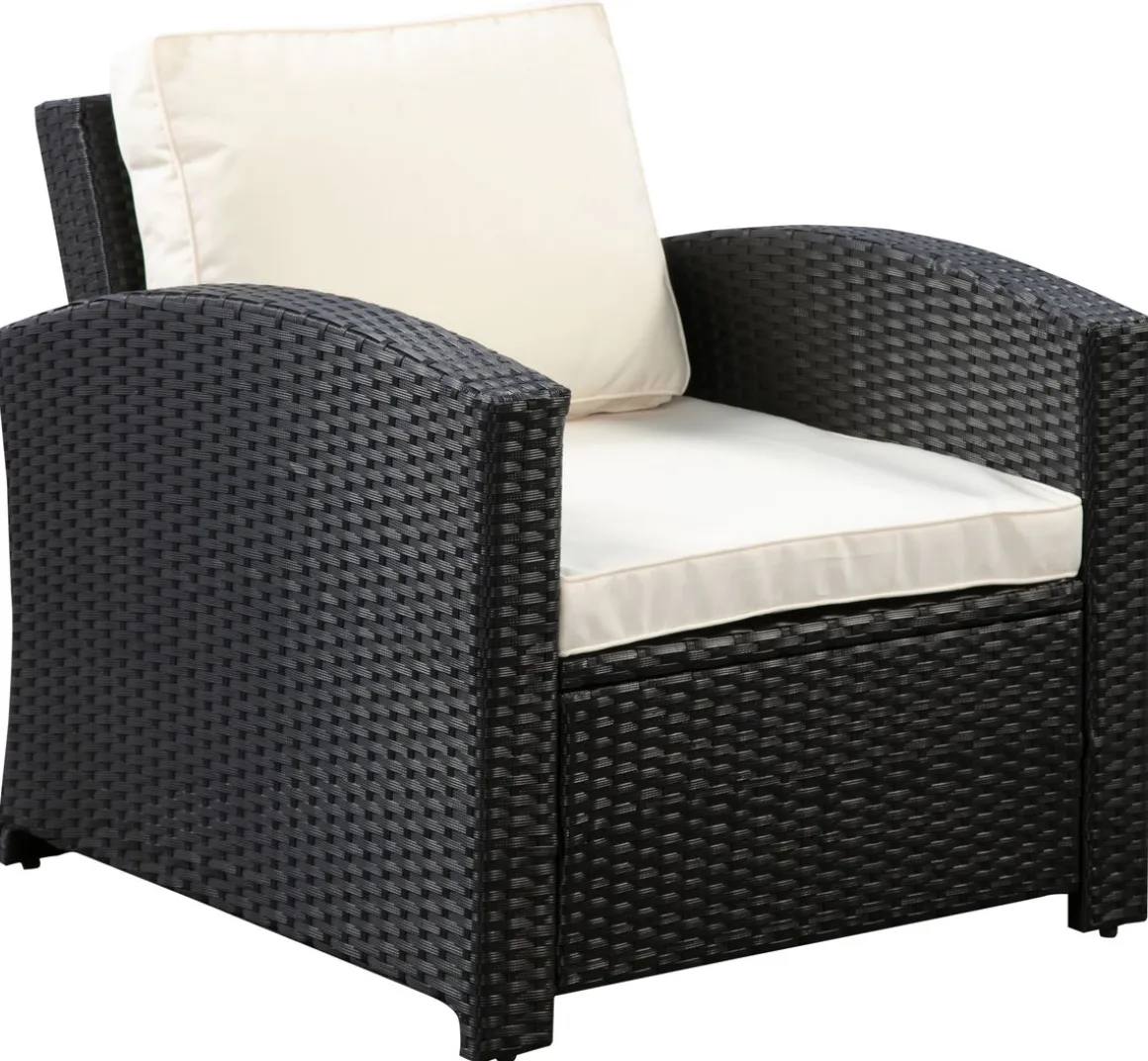 Gartenset KORFU schwarz/beige