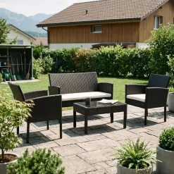 Gartenset LIVORNO PE Rattan