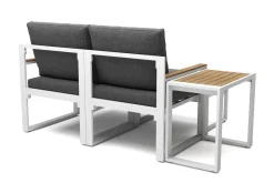 Gartenset NICOLE 5-teilig anthrazit/weiss