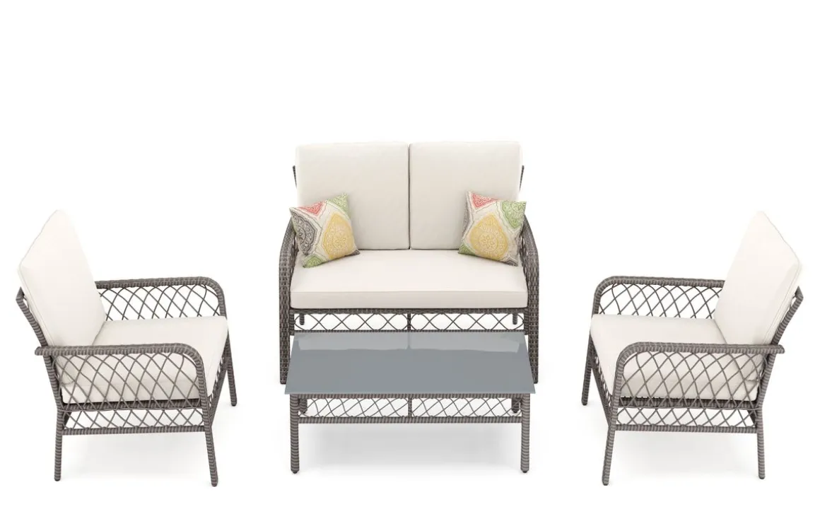 Gartenset Rattan ARIMBA beige