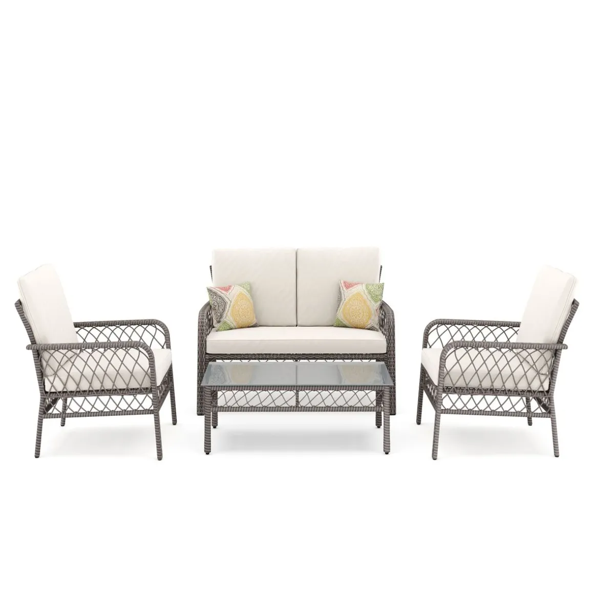 Gartenset Rattan ARIMBA beige