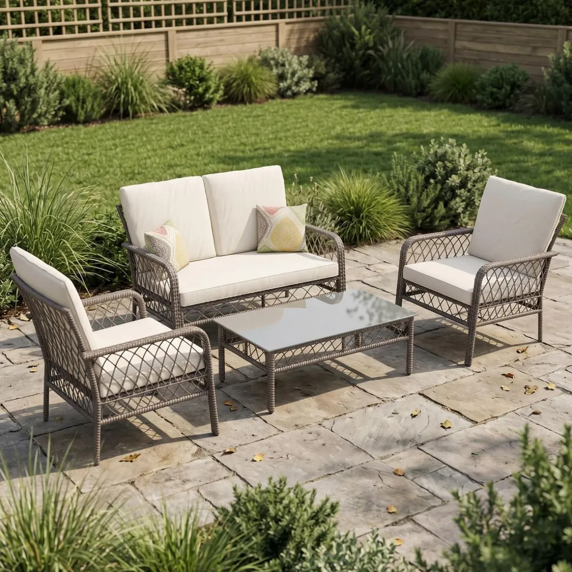 Gartenset Rattan ARIMBA beige