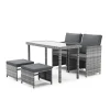 Gartenset Rattan BASTIA grau