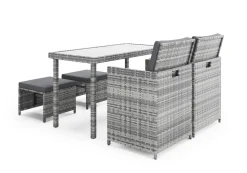 Gartenset Rattan BASTIA grau