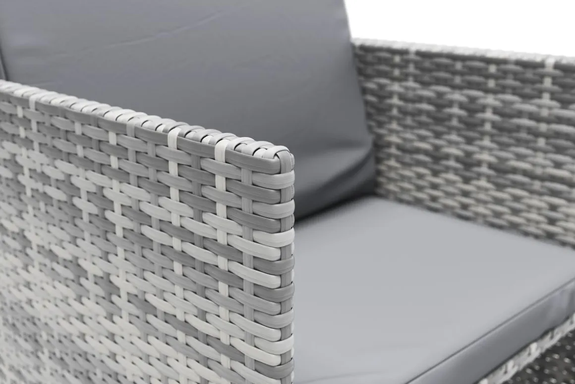 Gartenset Rattan BASTIA grau