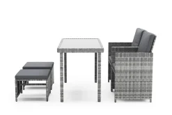 Gartenset Rattan BASTIA grau