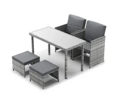 Gartenset Rattan BASTIA grau
