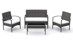 Gartenset Rattan CATANIA grau