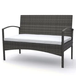 Gartenset Rattan CATANIA grau